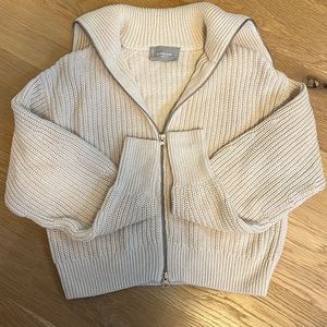 Everlane Zip Chunky Cotton Cardigan Sweater